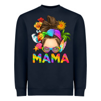 Navy messy bun mama summer Heavyweight Sweatshirt - RanaPortraitStore