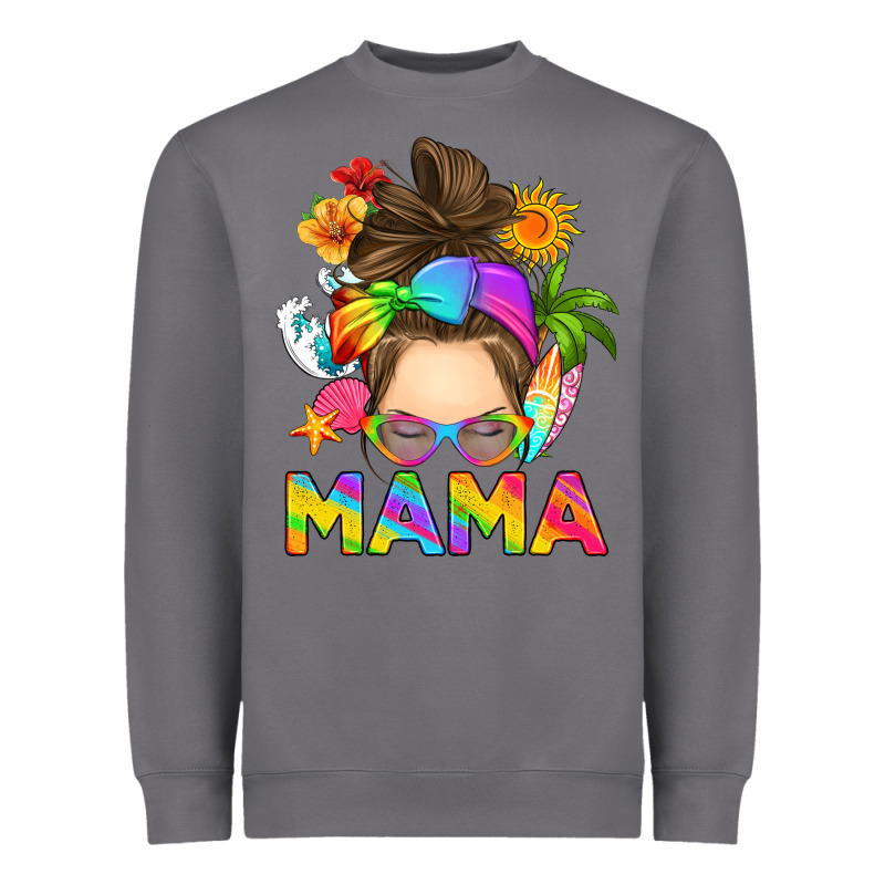 Messy Bun Mama Summer Heavyweight Sweatshirt by RanaPortraitStore | Teevron