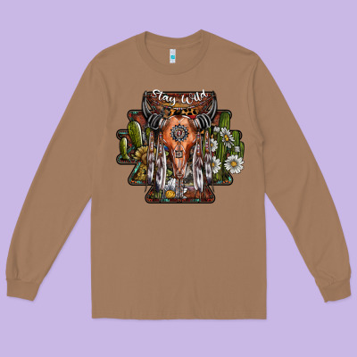 Stay Wild Long Sleeve Tee Designed By Sublimationcraftshop