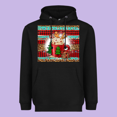 Christmas Coffee Heavyweight Hoodie Designed By Jasminsmagicworld