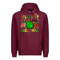 Burgundy balls deep into christmas Premium Hoodie - MaliasSmallBusiness
