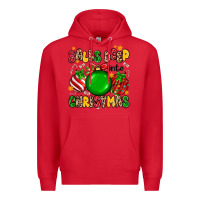 Red balls deep into christmas Premium Hoodie - MaliasSmallBusiness