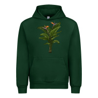 Forest Green the bird of paradise Urban Hoodie - LillyAllenDesigns