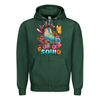 Sports Green vintage soul Zipper Hoodie - BundleAndBundleShop