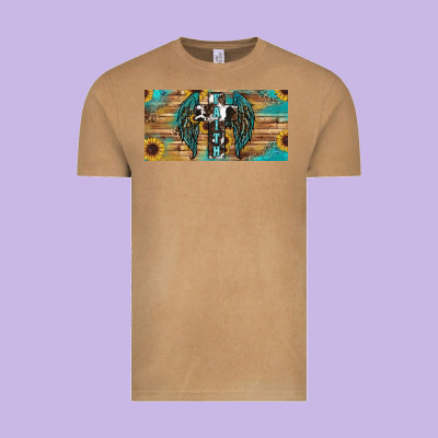 Vintage Tee Wings Cross Faith