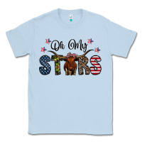 Dusty Blue oh my stars Classic Tee - CowhideDigitalArt