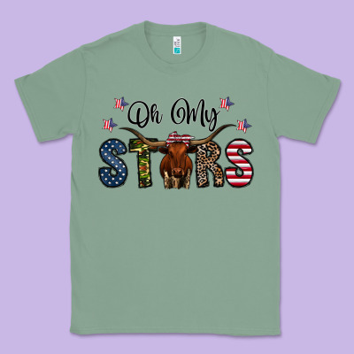 Oh My Stars Classic Tee Designed By Cowhidedigitalart