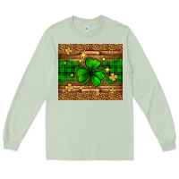Matcha St. Patrick's Day shamrock leopard Long Sleeve Tee - Neo Western