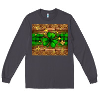 Smoke St. Patrick's Day shamrock leopard Long Sleeve Tee - Neo Western