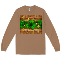 Toasted Coconut St. Patrick's Day shamrock leopard Long Sleeve Tee - Neo Western