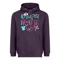 Plum registered nurse rn Heavyweight Hoodie - BarkalooDesign