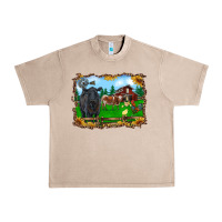French Oak western barnyard black angus cattle longhorn rooster and chicks Urban Heavy Tee - RanaPortraitStore