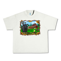 Pistachio western barnyard black angus cattle longhorn rooster and chicks Urban Heavy Tee - RanaPortraitStore