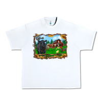 White western barnyard black angus cattle longhorn rooster and chicks Urban Heavy Tee - RanaPortraitStore