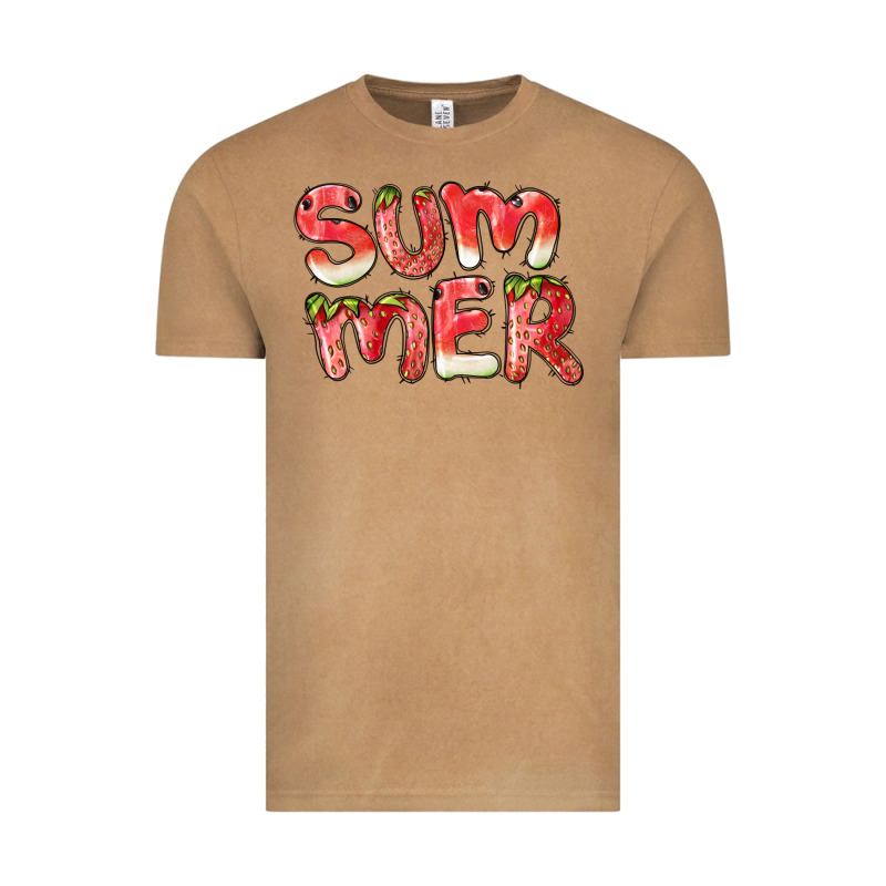 Summer Watermelon And Strawberry Vintage Tee by BarkalooDesign | Teevron