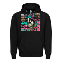 Black heifer Zipper Hoodie - AdoDesignShop