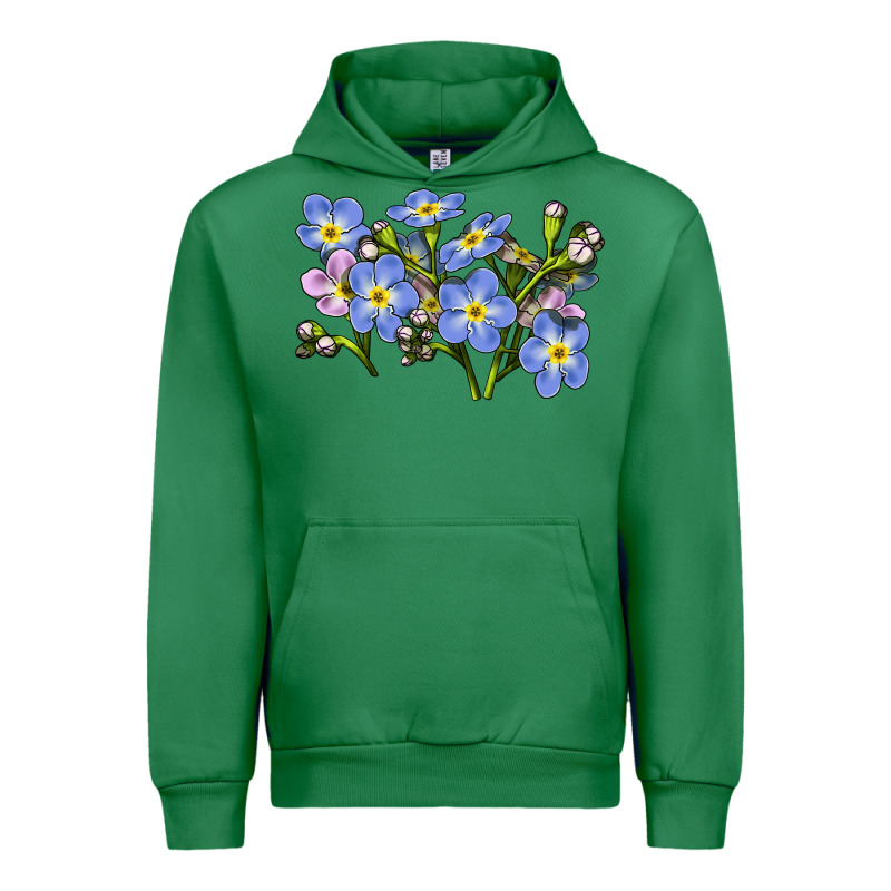 Forget Me Not Flower Illustrations Urban Hoodie by LillyAllenDesigns | Teevron
