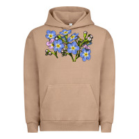 Pigment Burro Forget Me Not Flower Illustrations Urban Hoodie - LillyAllenDesigns