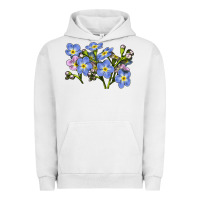 Pigment Lunar Rock Forget Me Not Flower Illustrations Urban Hoodie - LillyAllenDesigns
