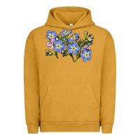 Pigment Peanut Butter Forget Me Not Flower Illustrations Urban Hoodie - LillyAllenDesigns