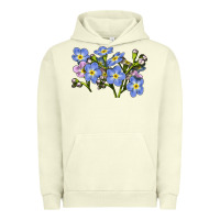 Pigment Pistachio Forget Me Not Flower Illustrations Urban Hoodie - LillyAllenDesigns