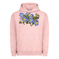 Pigment Salmon Forget Me Not Flower Illustrations Urban Hoodie - LillyAllenDesigns