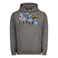 Pigment Tornado Forget Me Not Flower Illustrations Urban Hoodie - LillyAllenDesigns