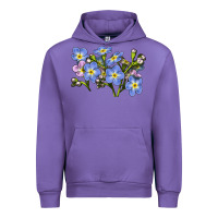 Tulip Forget Me Not Flower Illustrations Urban Hoodie - LillyAllenDesigns