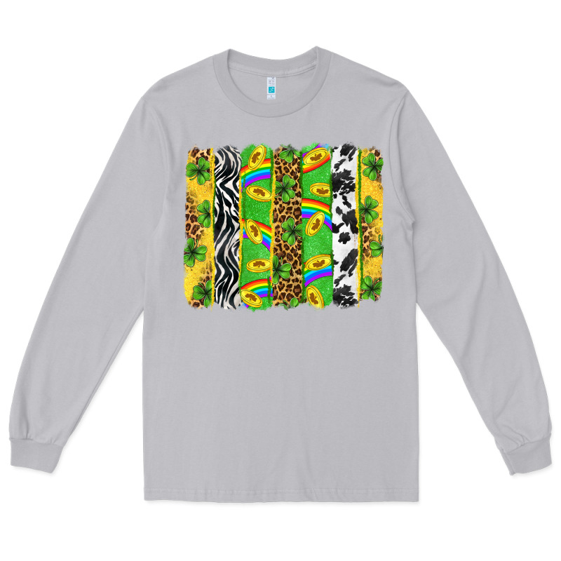 St. Patrick's Day Brushstrokes Long Sleeve Tee by Neo Western | Teevron