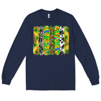 Navy St. Patrick's Day brushstrokes Long Sleeve Tee - Neo Western