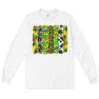 White St. Patrick's Day brushstrokes Long Sleeve Tee - Neo Western