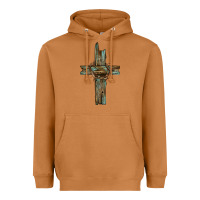 Cross With Thorn Heavyweight Hoodie | Teevron