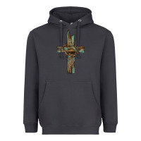 Smoke cross with thorn Heavyweight Hoodie - BarkalooDesign