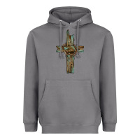 Storm cross with thorn Heavyweight Hoodie - BarkalooDesign