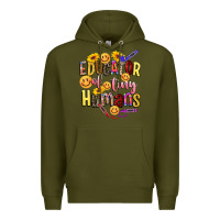 Army Green educator of tiny humans Premium Hoodie - NancyCooperArtShop