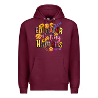 Burgundy educator of tiny humans Premium Hoodie - NancyCooperArtShop