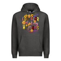 Charcoal Heather educator of tiny humans Premium Hoodie - NancyCooperArtShop