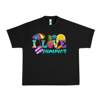 Black i love summer Urban Heavy Tee - texasbilliewilder