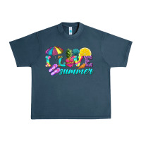 Midnight Navy i love summer Urban Heavy Tee - texasbilliewilder