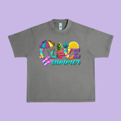 I Love Summer Urban Heavy Tee Designed By Texasbilliewilder