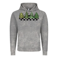Cloud Rock christmas checkered trees Vintage Hoodie - MaliasSmallBusiness