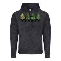 Vintage Black christmas checkered trees Vintage Hoodie - MaliasSmallBusiness