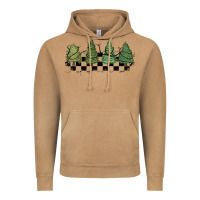 Vintage Camel christmas checkered trees Vintage Hoodie - MaliasSmallBusiness