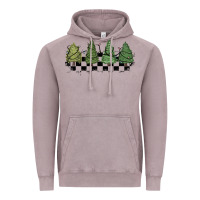 Vintage Zinc christmas checkered trees Vintage Hoodie - MaliasSmallBusiness