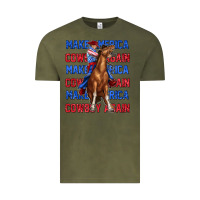Vintage Olive make america cowboy again Vintage Tee - texasbilliewilder