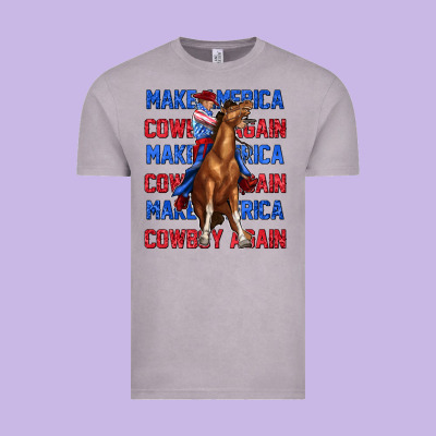 Vintage Tee make america cowboy again
