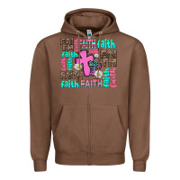 Chestnut faith with cross Zipper Hoodie - AdoDesignShop