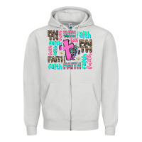 Dove Grey faith with cross Zipper Hoodie - AdoDesignShop
