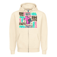 Sandshell faith with cross Zipper Hoodie - AdoDesignShop