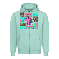Seafoam faith with cross Zipper Hoodie - AdoDesignShop